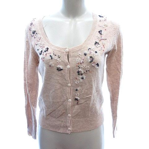 23区 オンワード樫山 ニット カーディガン ビーズ スパンコール 長袖  