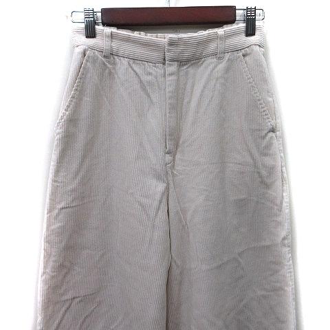 yonfa ヨンファ　コーデュロイパンツ ホワイトXS カットコーデュロイストレートワイドパンツ【WEB先行販売
