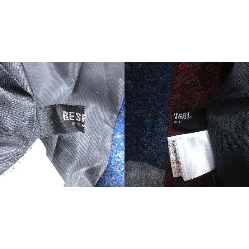 レスピーギ RESPIGHI FEMME ロングコート フード パッチワーク 総裏地 