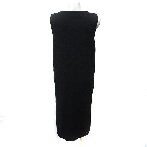 ディスコート Discoat ニットワンピース ロング ノースリーブ 黒