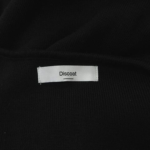 ディスコート Discoat ニットワンピース ロング ノースリーブ 黒