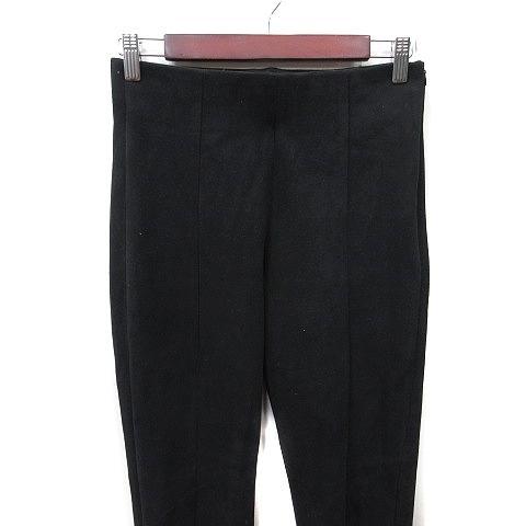 ZARA（ザラ） スキニーパンツ フェイクスエード USA M M 黒 ブラック