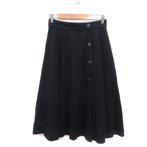 新品未使用タグ付　untitled ネイビー プリーツスカート ミモレ丈　M UNTITLED（アンタイトル） プリーツスカート ミモレ ロング ウール 1 S