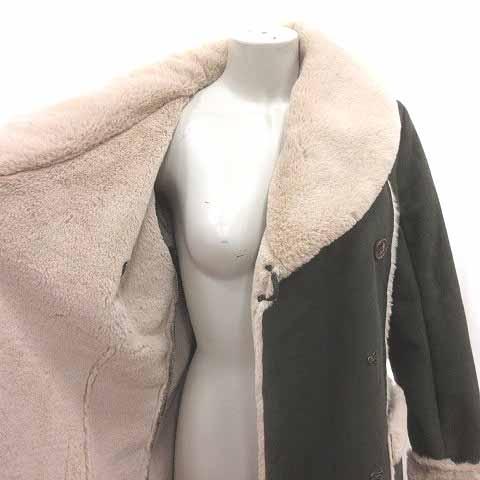 ローズバッド ROSE BUD フェイクムートンコート 裏ファー F 緑 