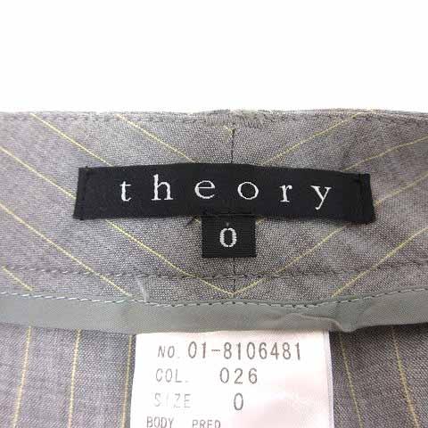 theory（セオリー） スラックスパンツ フレア ストライプ ウール 0 XS