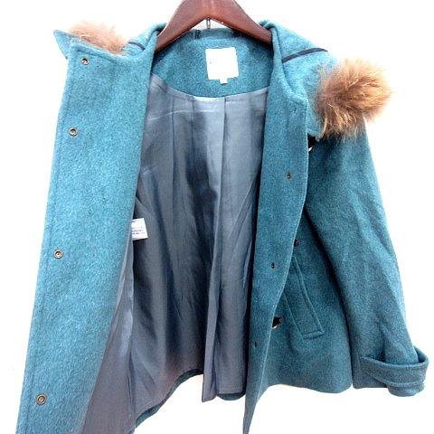 クミキョク 組曲 KUMIKYOKU ダッフルコート 総裏地 フード付 ウール 2