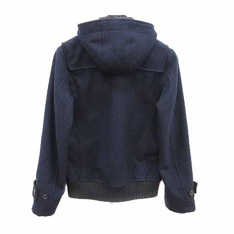 メンズビギ MEN'S BIGI ダッフルコート フード 総裏地 02 M ウール 紺