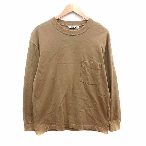 ユニクロ UNIQLO Tシャツ カットソー クルーネック 長袖 M 茶 ブラウン 