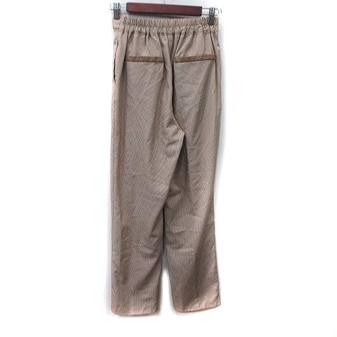 エムズエキサイト EMSEXCITE テーパードパンツ 千鳥格子 F ベージュ