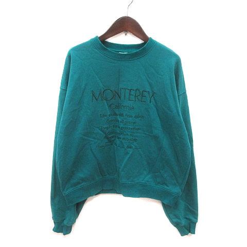 MOUSSY（マウジー） トレーナー スウェット 刺繍 長袖 緑 グリーン /MS