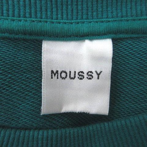 moussy トレーナー グリーン moussy - moussy トレーナー グリーンの通販 by ふうか's shop
