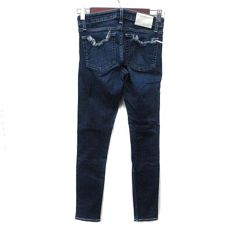 ジェイダ GYDA スキニーパンツ デニム ジーンズ ダメージ加工 XS 紺