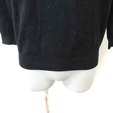 未使用タグ付✨バジュラ 変形ニット カットソー アンゴラ混 長袖 ブラック 未使用品 ユニクロ UNIQLO タグ付き 25AW シアーシャツ 長袖