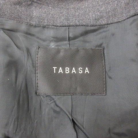 タバサ TABASA ジャケット ショールカラー シングル 総裏地 ウール 36 