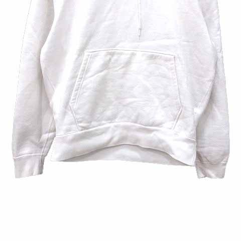【中古】スキン（SKIN） SKIN コットンポリエステル プルオーバー パーカー ホワイト【サイズM】【レディース】 スキン SKIN パーカー プルオーバー ロゴ刺しゅう 長袖 M 白 ホワイト