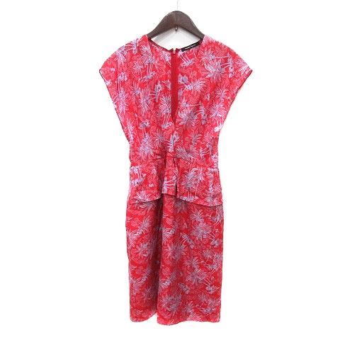 ナネットレポー nanette lepore ワンピース ひざ丈 カシュクール 総柄  