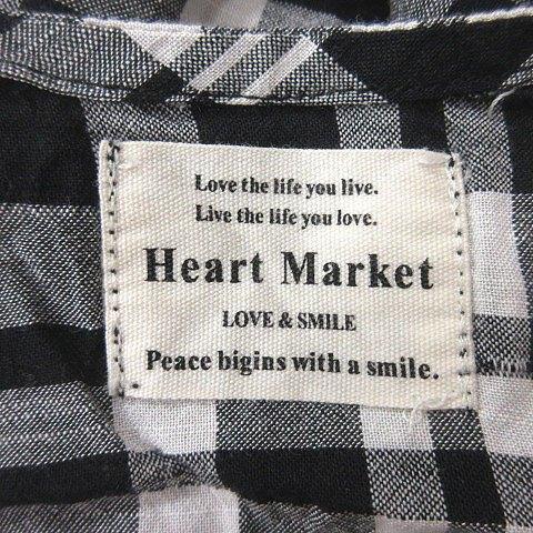 ハートマーケット Heart Market ブラウス ボートネック チェック 長袖 