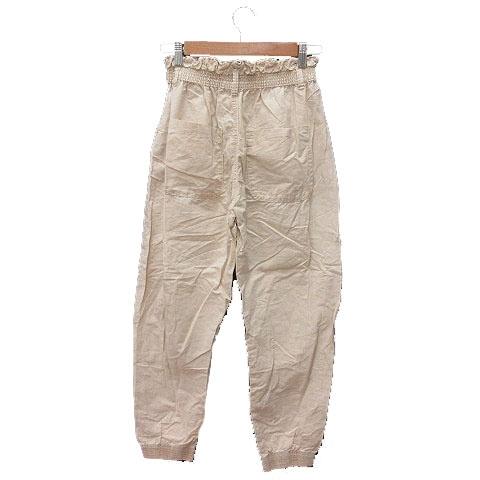 ZARA（ザラ） ジョガーパンツ 麻混 リネン混 32 ライトベージュ /MS