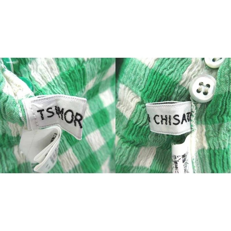 TSUMORI CHISATO ギンガムチェック 半袖ブラウス 2シルク素材 TSUMORI CHISATO（ツモリチサト） シャツ ブラウス ギンガムチェック