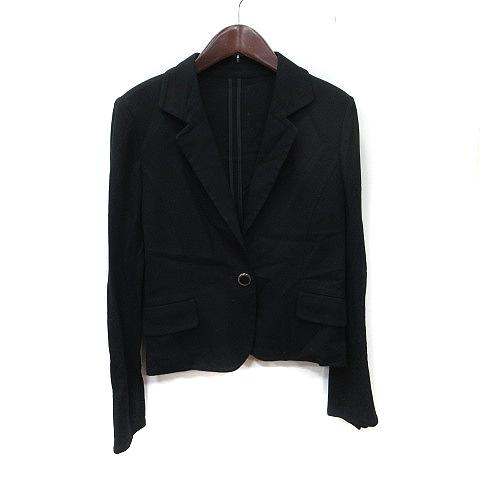 クレージュ courreges テーラードジャケット シングル 38 M 黒 