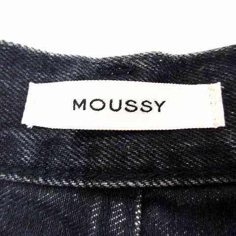 MOUSSY（マウジー） デニムパンツ ジーンズ ダメージ加工 24 S 黒