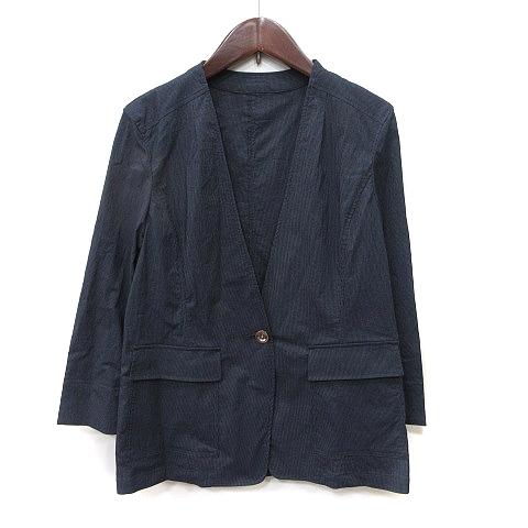 クードシャンス CdeC COUP DE CHANCE ノーカラージャケット ストライプ