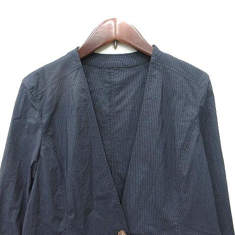 クードシャンス CdeC COUP DE CHANCE ノーカラージャケット ストライプ