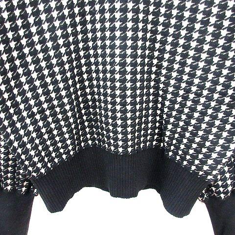 マスターバニー ニット ブラック 黒 千鳥格子織柄 4 超美品 マスター