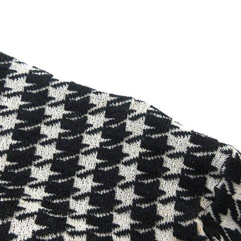 マスターバニー ニット ブラック 黒 千鳥格子織柄 4 超美品 マスター