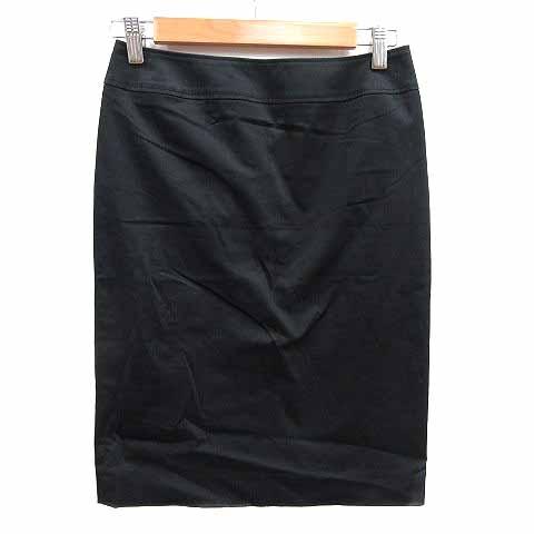 ルスーク Le souk タイトスカート ひざ丈 36 S 黒 ブラック /YK