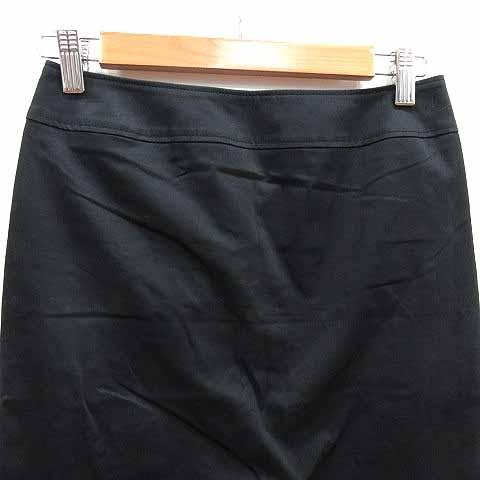 ルスーク Le souk タイトスカート ひざ丈 36 S 黒 ブラック /YK