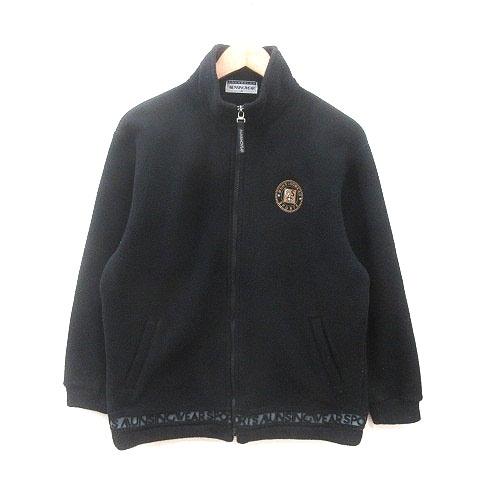 munsingwear ブラック ジャケット M マンシング マンシングウェア MUNSINGWEAR フリースジャケット ジップアップ 刺繍