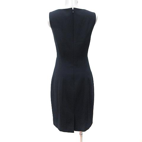 theory セオリー Theory ワンピース ひざ丈 ノースリーブ 2 M 黒  