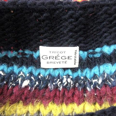 TRICOT GREGE BREVETEニット TRICOT GREGE BREVETE ニット セーター ボーダー 長袖 38 M 紺