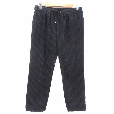 組曲 クミキョク KUMIKYOKU テーパードパンツ ストライプ 3 L 紺