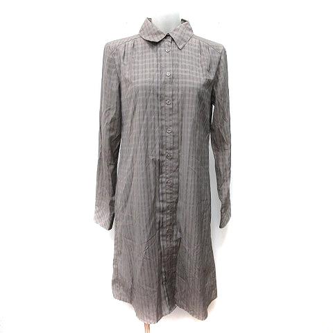 COMME CA ISM（コムサイズム） シャツワンピース ひざ丈 長袖 チェック 
