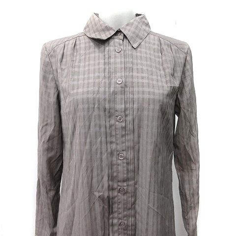 COMME CA ISM（コムサイズム） シャツワンピース ひざ丈 長袖 チェック 