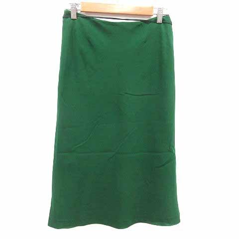 シビラ SYBILLA フレアスカート ミモレ ロング ウエストマーク M 緑