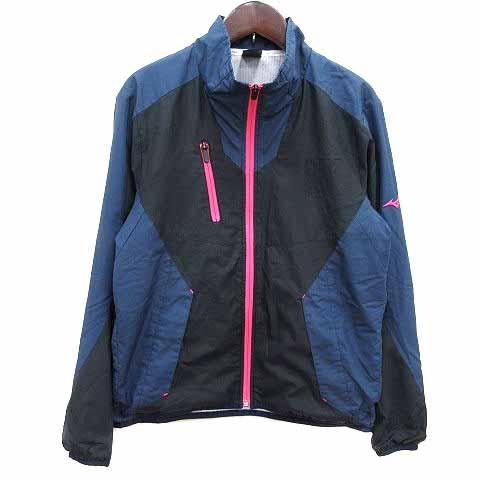 ミズノ MIZUNO ジャケット ブルゾン ジップアップ 裏起毛 XS 紺