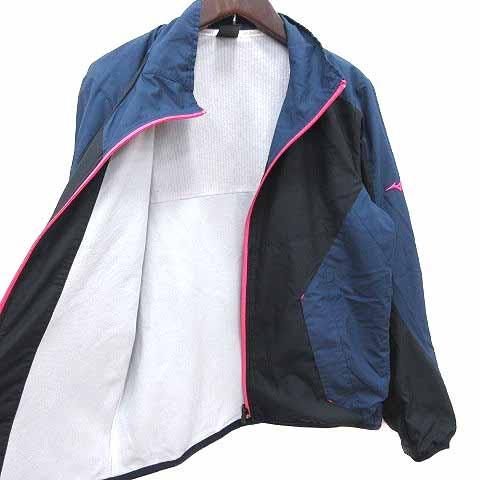 ミズノ MIZUNO ジャケット ブルゾン ジップアップ 裏起毛 XS 紺