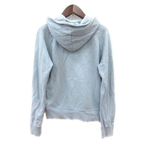 NIKE（ナイキ） パーカー スウェット ジップアップ 刺繍 M 水色 ライト