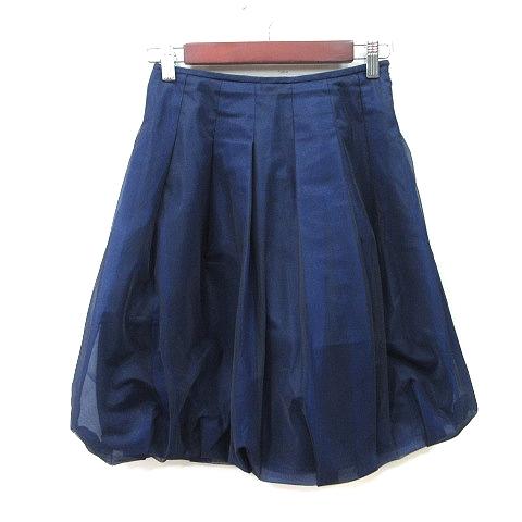 フランコフェラーロ FRANCO FERRARO バルーンスカート ひざ丈 1 S 紺 