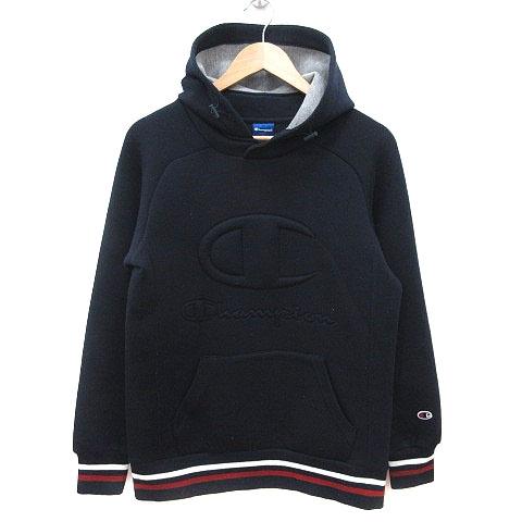 Champion（チャンピオン） パーカー スウェット 長袖 M 紺 ネイビー 赤