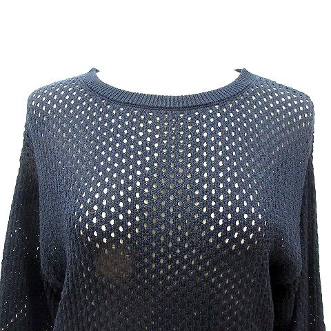 M-premier BLACK ブラックトップス エムプルミエ ブラック M-Premier BLACK ニット カットソー 長袖 36 S