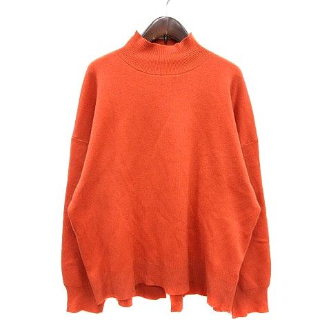 ページボーイ PAGE BOY ニット セーター ハイネック 長袖 F オレンジ