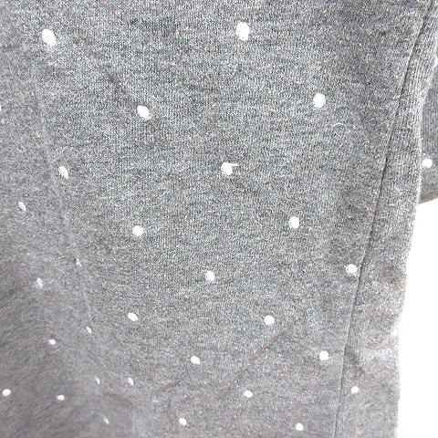 ビームスボーイ BEAMS BOY チュニック ドット 七分袖 裏起毛 M グレー 