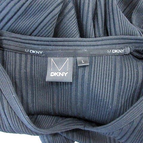 90's DKNY シルク100% v neck knit カルバンクライン ダナキャランニューヨーク DKNY ニット カットソー Vネック リブ 長袖