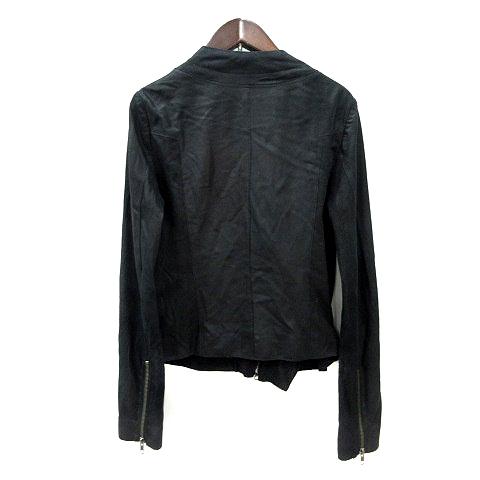 ルシェルブルー LE CIEL BLEU レザージャケット 総裏地 山羊革 38 M 黒