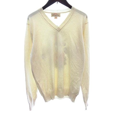 株)上野商会 ニット セーター Vネック タトゥ プリント カシミヤ 長袖