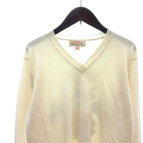 株)上野商会 ニット セーター Vネック タトゥ プリント カシミヤ 長袖